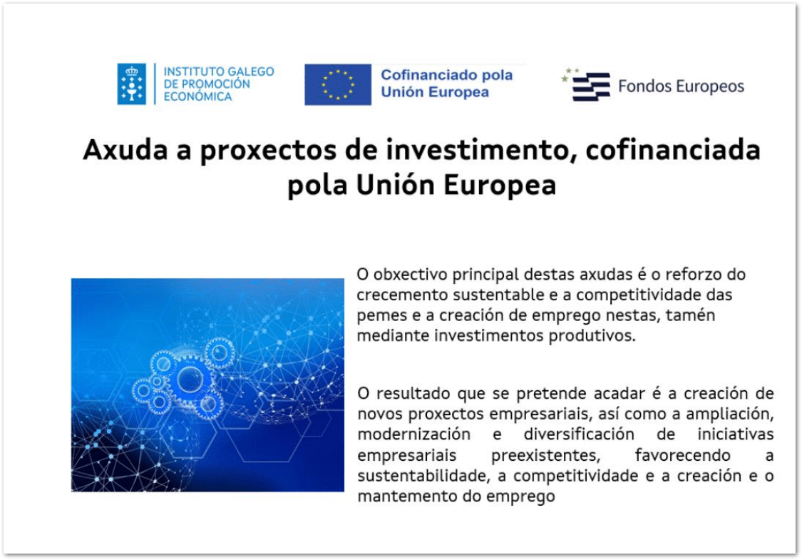 Publicidad de financiación programa IGAPE 2025