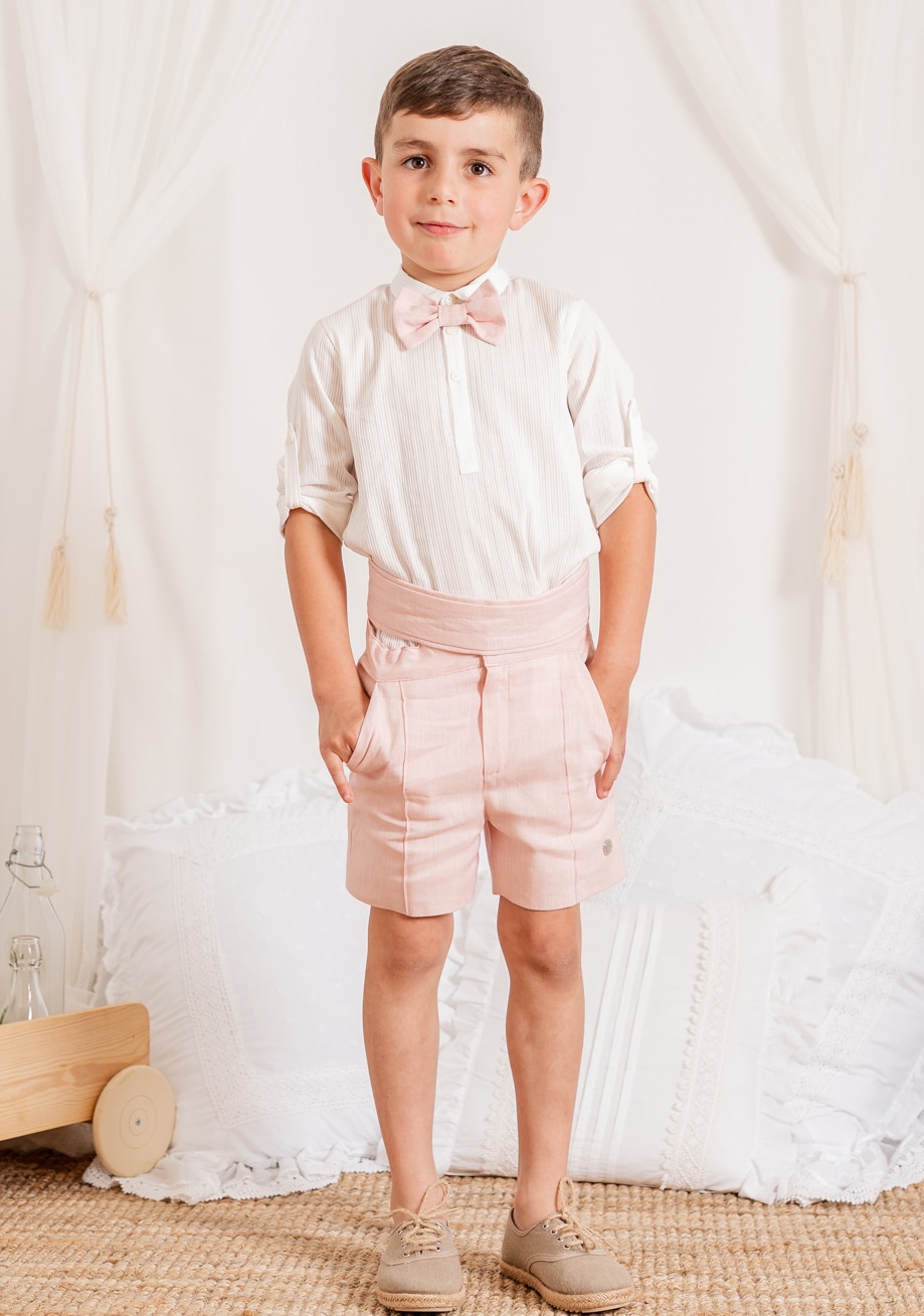 CONJUNTO CAMISA,BERMUDA, PAJARITA Y FAJÍN 126-262 CONJUNTO CAMISA,BERMUDA, PAJARITA Y FAJÍN 126-262